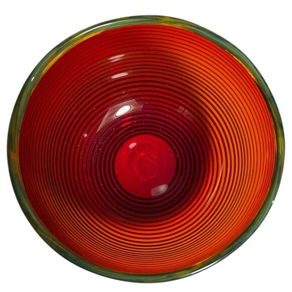 Stunning PETER SECREST Signed Art Glass Bowl - Picture 6 of 6